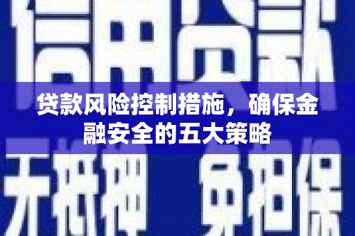 蓝田贷款风险控制措施，确保金融安全的五大策略
