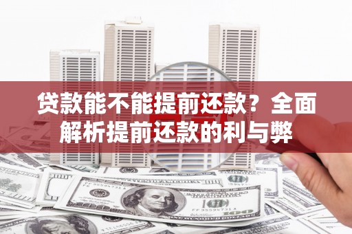 蓝田贷款能不能提前还款？全面解析提前还款的利与弊