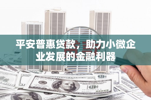 蓝田平安普惠贷款，助力小微企业发展的金融利器