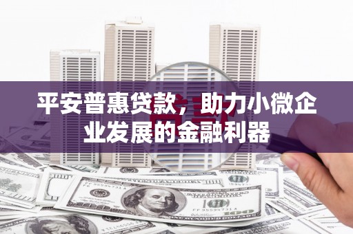 蓝田平安普惠贷款，助力小微企业发展的金融利器